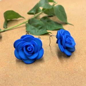 Brinco Rosas Azul 